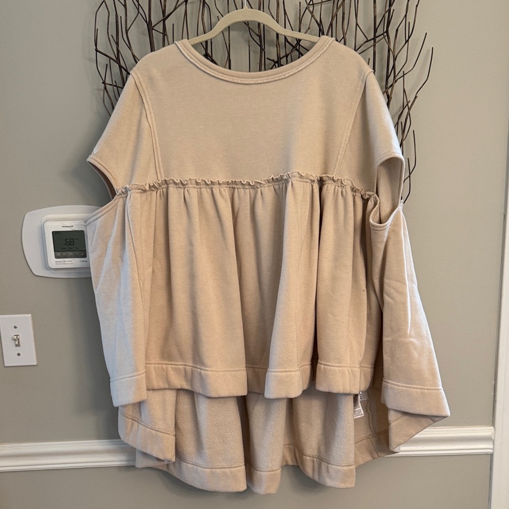 Beige Layered Tunic Top